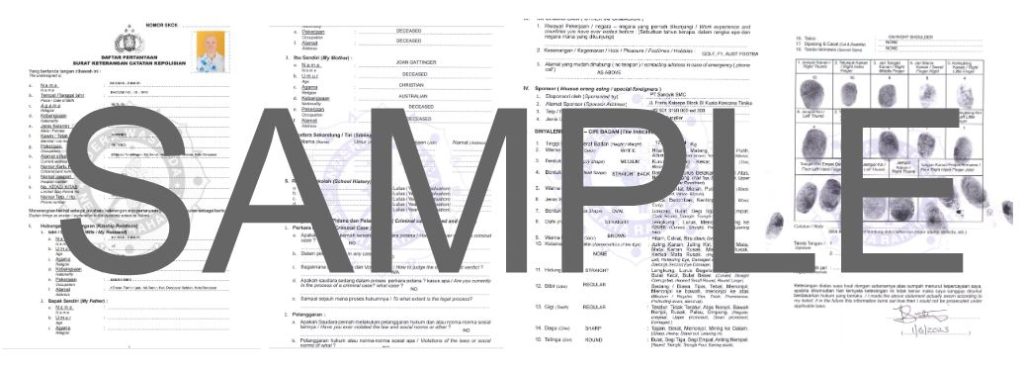 (Police Clearance Certificate (SKCK) application form)