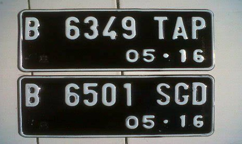 Plate Number or Police Number in Indonesia